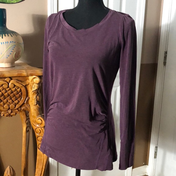 GAP Tops - Gap Fit Maternity Breathe Purple Scoop Neck Top